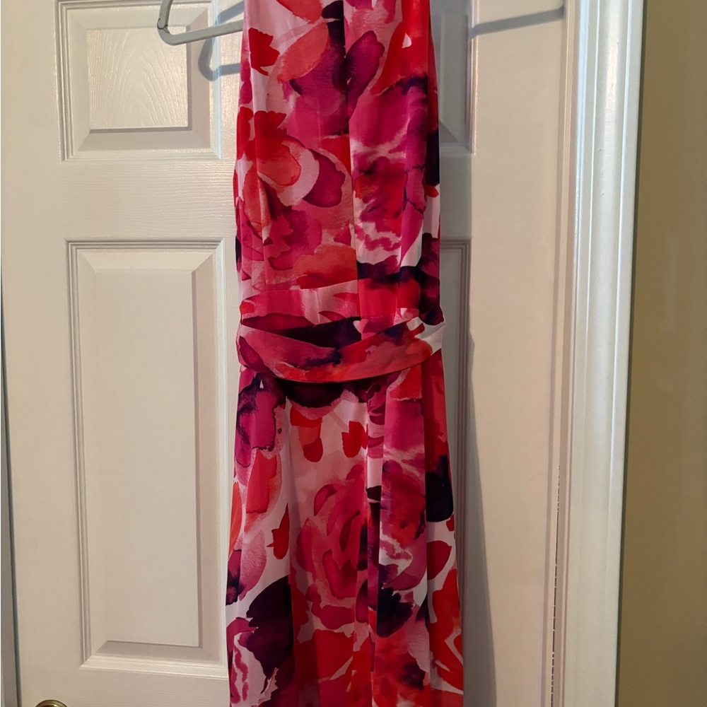 Eliza J Pink Floral High Low Dress